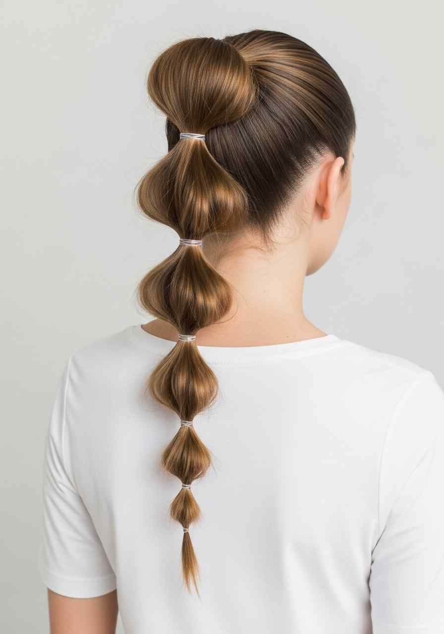 Playful Bubble Ponytail Style Playful Bubble Ponytail Style