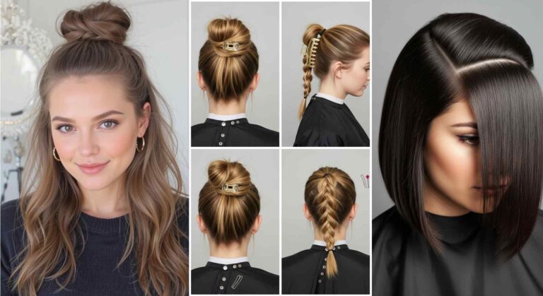 13 Quick Easy Hairstyles for Short, Medium & Long Hair 6 Quick Easy Hairstyles for Short, Medium & Long Hair