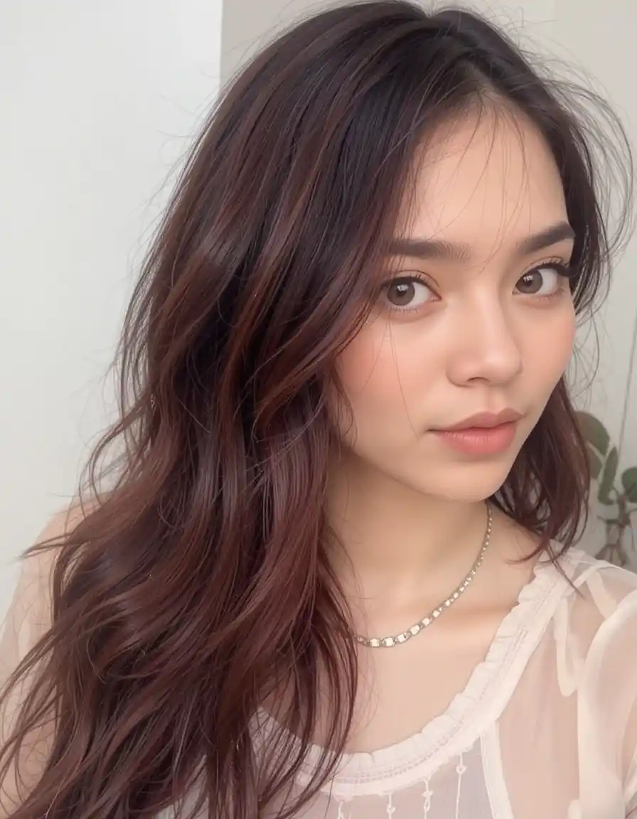 Red Balayage on Dark Hair Red Balayage on Dark Hair