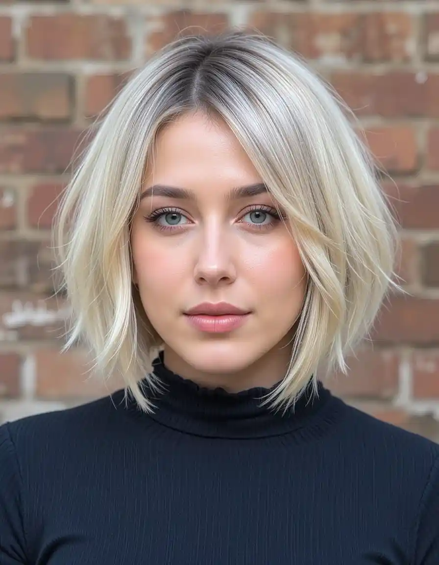 Short Chin-Length Bob with Highlights for Brightness Short Chin-Length Bob with Highlights for Brightness
