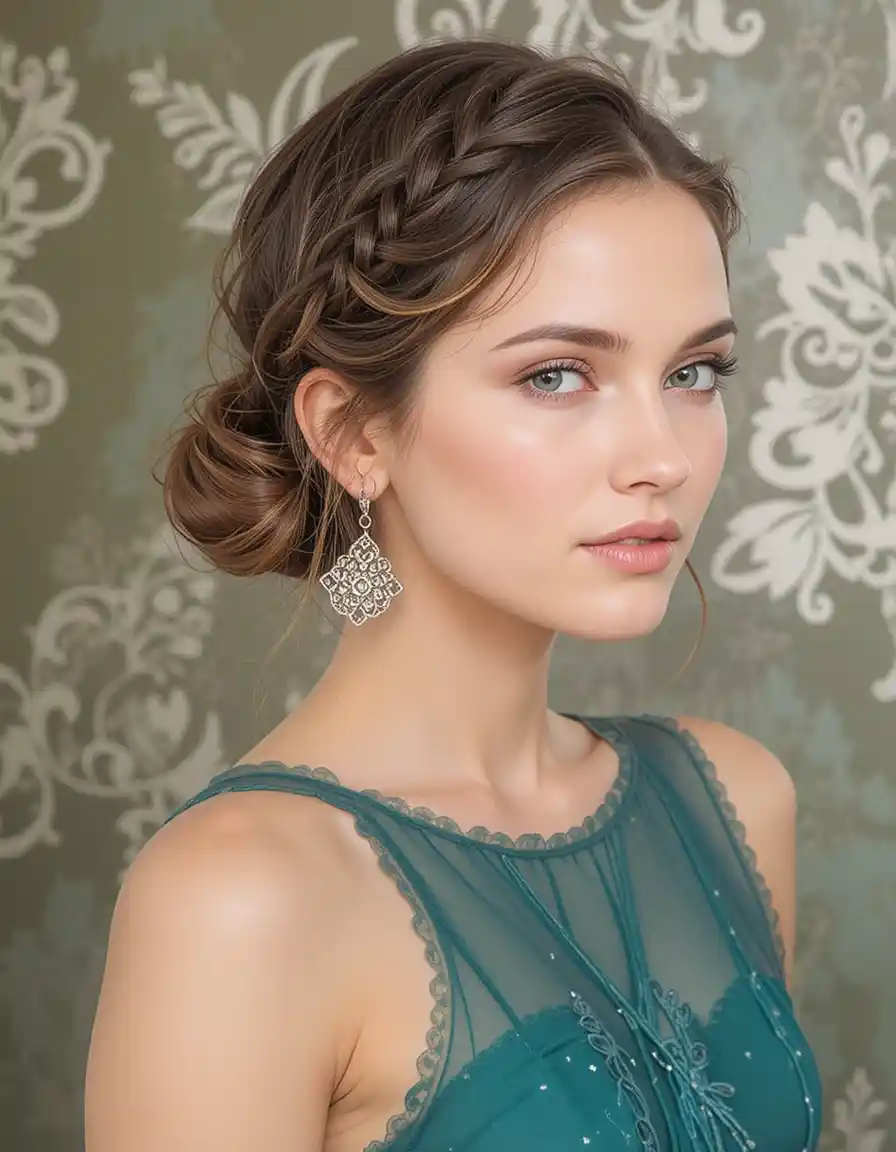 Side Braid Bun for Asymmetrical Charm Side Braid Bun for Asymmetrical Charm