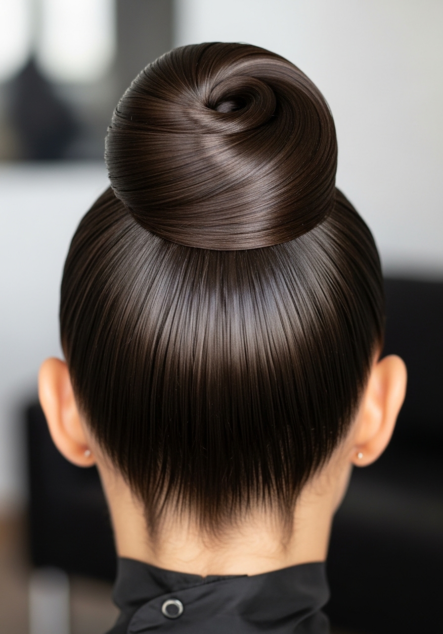 Sleek Hairstyles with High Slicked-Back Bun Sleek Hairstyles with High Slicked-Back Bun