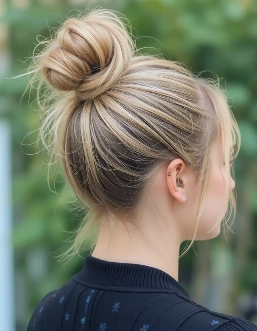 Sleek Top Knot for Polished Vibes Sleek Top Knot for Polished Vibes