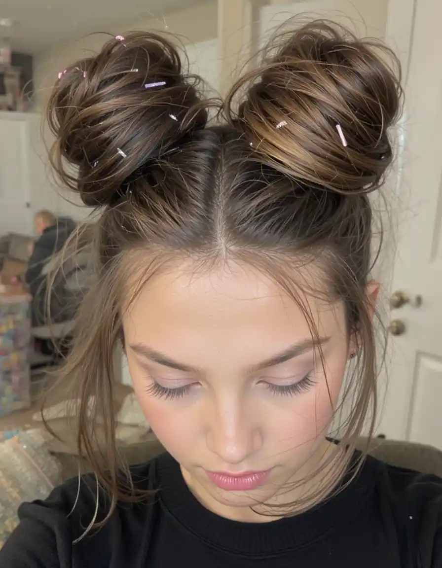 Space Buns for a Playful Look Space Buns for a Playful Look