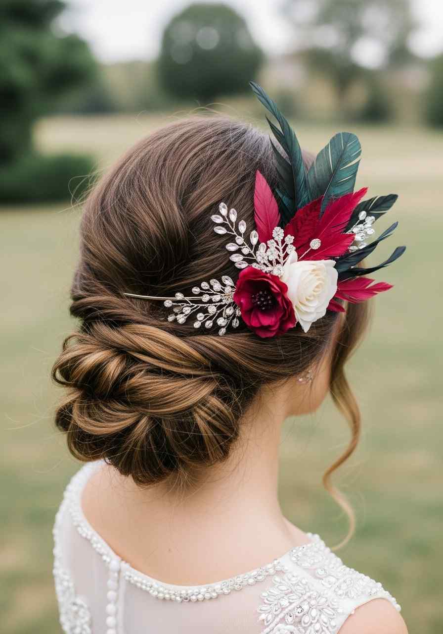 Statement Wedding Hairstyles with Accessories