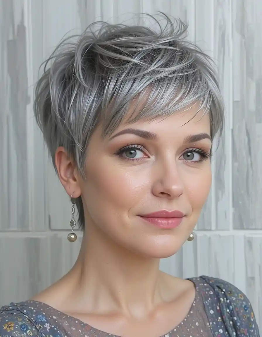 Tapered Pixie for Face – Hairstyles for Women Over 40 with Thin Hair Tapered Pixie for Face – Hairstyles for Women Over 40 with Thin Hair