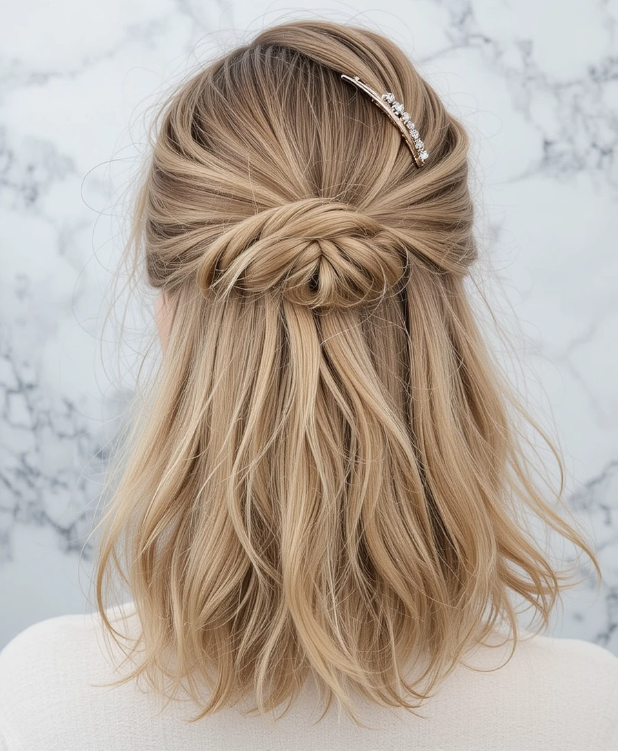 The Classic Half-Up Bun The Classic Half-Up Bun