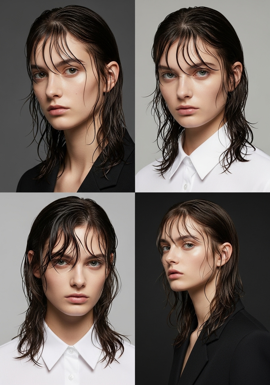 Wet-Look Sleek Hairstyles Wet-Look Sleek Hairstyles